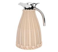 ViaGasaFamido Jarra Térmica de café de Acero Inoxidable de 1,5 L, Jarra Térmica Aislada de 3 Paredes, de Triple Capa para Bebidas Frías y Calientes (Beige)