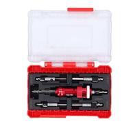 ViaGasaFamido Juego de Brocas para Avellanador para Carpintería, Kit de Herramientas de Profundidad Ajustable de Acero de para Madera y Plástico, Juego de 20 Piezas con Puntas Intercambiables