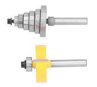 ViaGasaFamido Juego de Brocas para Enrutador de Rebaje, Acero Al Carbono de Alta Resistencia, Vástago de 1/4 pulg. para Cortes Suaves, Ideal para Carpintería y Proyectos de Alta Precisión