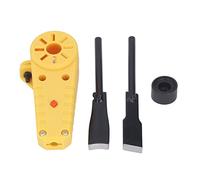 ViaGasaFamido Juego de Cinceles para Tallar Madera, Herramienta de Cincel Eléctrica de Acero Inoxidable para Modificación de Amoladora Angular, Amarillo y Negro para Escultura, Carpintería, Metal,