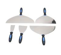 ViaGasaFamido Juego de Cortadores de Masilla de 5 Piezas, Cuchillo para Cinta de Acero Inoxidable, Herramientas Flexibles para Reparación de Paneles de Yeso y Eliminación de Papel Tapiz