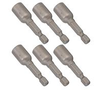 ViaGasaFamido Juego de Llaves de Tuercas Magnéticas de 10 Piezas, Puntas de Llave de Tuercas Hexagonales de Acero Al Cromo Vanadio, Vástago de 1/4 de Pulgada para Usuarios de Llaves de Impacto y