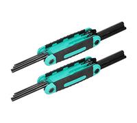 ViaGasaFamido Juego de Llaves Hexagonales Plegables 8 en 1, Llave Hexagonal de Acero Al Cromo Vanadio de 1,5 Mm a 8 Mm para Apretar y Quitar Tornillos Hexagonales en Reparaciones en el Hogar,