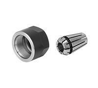 ViaGasaFamido Juego de Tuercas de Pinza de Acero con Resorte de Mandril ER11, Mandril de Fresado CNC de 3,175 Mm para Máquinas de Grabado y Piezas de Torno, 4 Tamaños Disponibles para Uso de