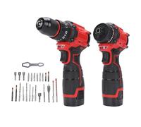 ViaGasaFamido Kit Combinado de Taladro Inalámbrico de 16,8 V, Potencia de 550 W, Velocidad Mínima de 1350 R, par de TorsióN 30 N 40 N con Luz LED y Baterías de 3 X 1300 MAh, para Montaje de (#1)