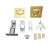 ViaGasaFamido Kit de Cerradura para Puerta Empotrada Dorada, con Construcción de Aleación de Zinc