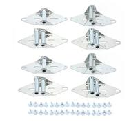 ViaGasaFamido Kit de Herrajes para Puertas de Garaje de 8 Piezas Kit de Reparación de Puertas de Garaje Bisagras Galvanizadas de Acero Calibre 14 con 32 Tornillos Autoperforantes para Uso