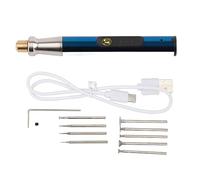 ViaGasaFamido Kit de Lápiz de Grabado Eléctrico Recargable con Cable USB, Herramienta de Grabador de Pulido Portátil de bajo Ruido de bajo Ruido para Moler ICS, Cortar Placas Base, Eliminar