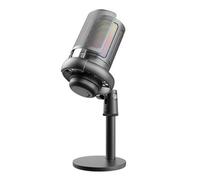 ViaGasaFamido Kit de Micrófono para Juegos con Micrófono USB RGB con una Tecla para Silenciar para Computadora/transmisión en Vivo - Blanco (Black)