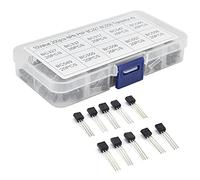 ViaGasaFamido Kit de transistores, 200 Piezas 10 valores BC327 BC337 BC517 BC547 BC548 BC549 BC550 BC556 BC557 BC558 Surtido de transistores de Uso General de Potencia