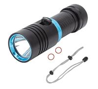ViaGasaFamido Linterna de Buceo, 5000Lm, IPX8 Impermeable, 100m Profundidad, Luz Blanca, Aleación de Aluminio, Regulable, para Pesca y Camping