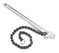 ViaGasaFamido Llave de Cadena de Acero Al Cromo Vanadio de 12 Pulgadas, Pinza para Tubos, Cromada Pulida, Herramienta Manual de Diámetro Máximo de 6,1 Pulgadas para Reparación de Torneado de