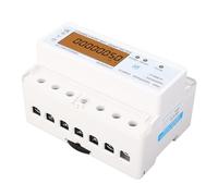 ViaGasaFamido Medidor de Energía Inteligente WiFi, Medidor de Potencia Inteligente Trifásico de 4 Cables con Control de Aplicación Remota y Encendido y Apagado, para Montaje en Riel DIN y