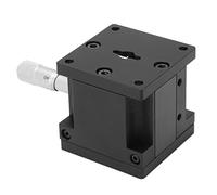 ViaGasaFamido Mesa Elevadora de Precisión Manual de Etapa Lineal Z Axes con de ±3 Mm Aleación de Aluminio de 40x40 Mm Anodizado Negro para Posicionamiento de Detección Fina