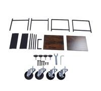 ViaGasaFamido Mesa para Impresora 3D Soporte Resistente de Madera de Haya con Ruedas Giratorias de 360° para Impresora 3D Pequeña Capacidad para 32 Carretes de Filamento de 1 Kg Pies