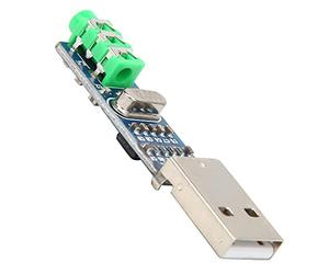 ViaGasaFamido Mini Decoder DAC Decoder de Alto Rendimiento para la Tarjeta de Sonido para el Puerto USB la Computadora, Fuente Alimentación USB 5 V Música Auriculares Escuchando (PCM2704)