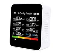 ViaGasaFamido Monitor de Calidad del Aire 16 en 1 Medidor de CO2 Portátil para Interiores con Detector Inteligente WiFi para Viajes en Casa, Oficina, Pantalla de 2,8 Pulgadas PM2.5 VOC Probador de