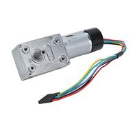 ViaGasaFamido Motor de Engranaje de Codificador con Eje de Salida Biaxial Tipo D para Robótica, Modelo de Automóvil RC DC 24V JGY-370, Motor Engraneado, Recubrimiento de 3 Capas Aislado en Polvo