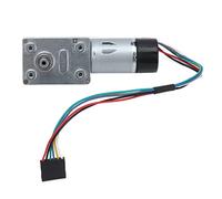 ViaGasaFamido Motor de Engranaje de Codificador con Eje de Salida Biaxial Tipo D para Robótica, Modelo de Automóvil RC DC 24V JGY-370, Motor Engraneado, Recubrimiento de 3 Capas Aislado en Polvo