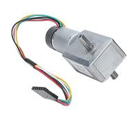 ViaGasaFamido Motor de Engranaje de Codificador con Eje de Salida Biaxial Tipo D para Robótica, Modelo de Automóvil RC DC 24V JGY-370, Motor Engraneado, Recubrimiento de 3 Capas Aislado en Polvo