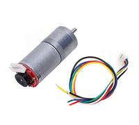 ViaGasaFamido Motor de Engranajes, Motor de CC con Escobillas, de Engranajes con Codificador de Velocidad de Alto par para Sistemas de Robótica y Automatización (DC12V 500RPM)
