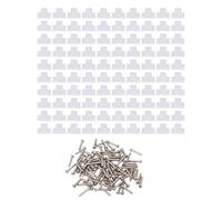 ViaGasaFamido Paquete de 100 Clips de Montaje para Tiras LED, Soportes de Plástico Aislantes Eléctricos y Resistentes Al Calor con Tornillos para Luces de Neón de 5-6 Mm, Decoración del (100 clips
