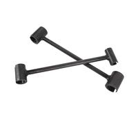 ViaGasaFamido Paquete de 2 Herramientas de Ajuste de Bisagra de Puerta, Llave Dobladora de Huecos de Doble Cabeza de Acero para Puertas Cortafuegos y Puertas de Seguridad