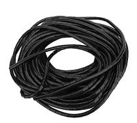 ViaGasaFamido Paquete de 2 Protectores de Cables, Material PP, Funda de Cable Flexible en Espiral, para Gestión de Cables en Casa y Oficina, Rango de Temperatura de -22 a 212 °F (Negro diámetro 6mm)