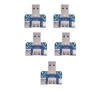 ViaGasaFamido Paquete de 5 Adaptador USB Macho a Hembra Adaptador USB a Dip Tarjeta de Conexión de 2,54 mm Tarjeta de Conexión de 2,54 mm Convertidor de Conector USB Tipo C Micro 4P