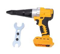 ViaGasaFamido Pistola Remachadora Inalámbrica, Pistola Remachadora con Motor sin Escobillas, Fuerza de Tracción de 2248 a 2698 LB con Luz LED para Batería de 20 V