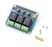 ViaGasaFamido Placa de Expansión del Módulo de relé de 3 Canales hasta 5A 250V AC 5A 30V DC con Indicador de relé para B+/2B/3B/3B+