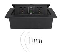 ViaGasaFamido Regleta Emergente de Escritorio: Tomacorriente Empotrada de 16 A y 4000 W con 2 Tomas de CA y Puerto USB C para Oficina, Sala de Conferencias Uso Doméstico