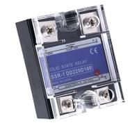 ViaGasaFamido Relé de Estado Sólido, Módulo de relé de Estado Sólido Monofásico ABS Entrada de 3 A 32 VCC Carga de 5 A 220 VCC 100 A, Aislamiento de 2500 VCA, Montaje con Perno para Paneles de (100A)
