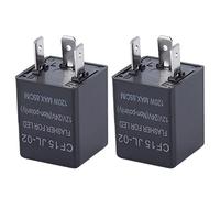ViaGasaFamido Relé de Señal de Giro, Material ABS, relé Intermitente Portátil, 12V 24V Compatible para Uso Automotriz
