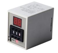 ViaGasaFamido Relé de Tiempo AC220V Relé Temporizador de Retardo Digital ABS 0.1S a 99H Módulo de Retardo Ajustable de 8 Contactos Redondos para Paneles de Control Equipos de Automatización Industrial