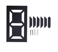 ViaGasaFamido SeñAl de Dirección Digital Solar, LED de Pared 0-9 Números A C E F H L P U Letras, Carga Solar A Prueba de Agua IP55 Luz Blanca Cálida para el Número de Casa Al Aire Libre