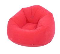ViaGasaFamido Sillón Inflable Flocado - Sofá Inflable Portátil con Material de PVC Suave para Sala de Estar, Camping y Viajes - Diseño Plegable y Que Ahorra Espacio (Rojo)