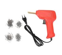 ViaGasaFamido Soldador de Plástico Multifuncional de 50 W Kit de Reparación de Crack de Parachoques de Automóviles con 4 Tipos de Alambre de Soldadura Plano, Externo, Interior y Ondulado para (rojo)