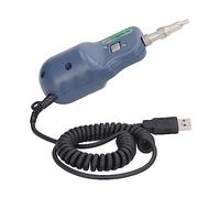 ViaGasaFamido Sonda de Inspección de Fibra, Microscopio de Fibra óptica ABS, Aumento de 400X, Detector de Cara de Extremo de Enfoque Manual con USB NTSC PAL para PC OTDR Técnicos de