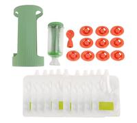 ViaGasaFamido Squeeze Station, Pouch Filling Station Baby Food Maker y 10pcs 118 Ml de Bolsas para puré de Bebés Casero (GREEN)
