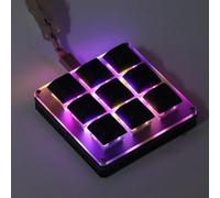 ViaGasaFamido Teclado Mecánico para Juegos de 9 Teclas, Teclado con una Sola Mano, Teclado Macro de Atajo para Trabajar y Jugar