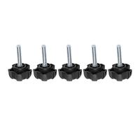 ViaGasaFamido Tornillo de Mano, Perilla de Estrella de Plástico ABS Tornillo de Apriete M6 X 30 Mm, 5 Piezas Reemplazo de Perilla de Mano de Estrella de Cinco Puntas para Ajuste de Máquina