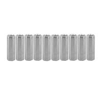 ViaGasaFamido Tuerca de Acoplamiento Hexagonal M8, Extensor roscado de Acero cincado, M8x40mm, 10 Unidades para construcción Industrial