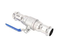 ViaGasaFamido Válvula de Bola de Puerto Completo, Acero Inoxidable 304, 1-1/2 pulg. para de Aceite y Agua, Diseño de Abrazadera Doble Manual, Clasificación de Alta Presión 1000 Psi
