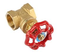 ViaGasaFamido Válvula de Compuerta de Latón DN20 3/4", Roscada Manual, 232PSI, para Agua Gas Petróleo y Vapor, Flujo Bidireccional