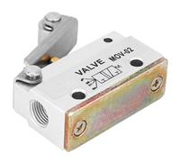 ViaGasaFamido Válvula de Palanca de Rodillo Mecánica Neumática Rosca G1/8 0-0.8MPa con Cuerpo de Aleación de Aluminio para Maquinaria Textil Equipos de Alimentos Médicos