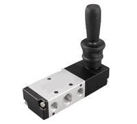 ViaGasaFamido Válvula de Palanca Manual de 5 Puertos y 3 Posiciones Válvula de Control Manual Neumática con Aleación Resistente a la Corrosión de Alta Dureza para Sistemas de Control (4H230-08)