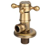 ViaGasaFamido Válvula de Triángulo de Cobre Llena Válvula de Control de Agua Válvula de Ángulo de Grifo Retro para Múltiples Balcones Baño Cocina