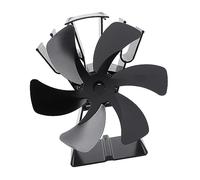 ViaGasaFamido Ventilador de Estufa de 6 Aspas, Aleación de Aluminio, Control Manual para una Circulación Eficiente del Aire en Estufas de Leña, Quemadores de Pellets, Compatible con Chimeneas y