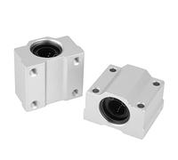 ViaGasaFamido ViaGasaFamido ViaGasaFamido Bloque Deslizante de Rodamiento Lineal de Bolas SCS12UU, Material de Aluminio, Paquete de 4, 36x42x28 Mm para Aplicaciones de Movimiento Lineal